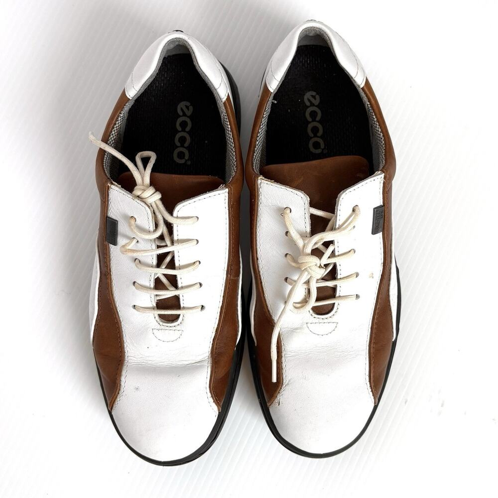 Ecco Shoes Ladies Golf Leather, Saddle, Gortex, Arch support, Women’s 8, READ